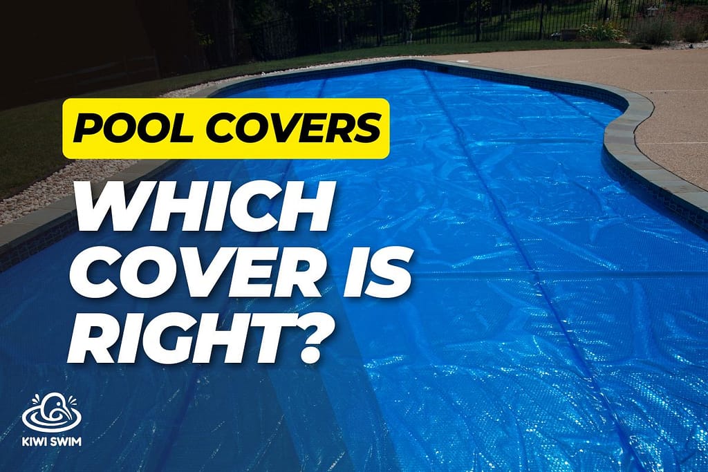 A custom swimming pool cover on an inground pool