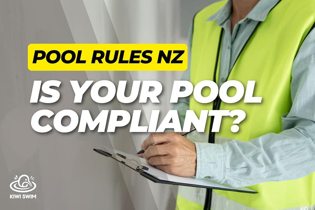 a man in a safety vest and with a clipboard enforcing pool regulations